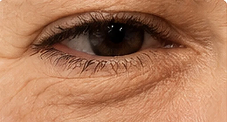 Contorno de ojos antes del tratamiento de radiofrecuencia facial